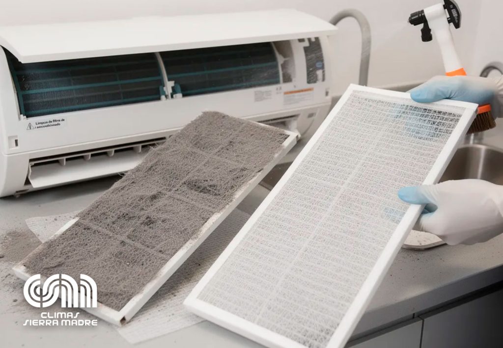 La acumulación de suciedad puede afectar la calidad del aire y la temperatura en la habitación. Realiza una limpieza de filtros para regular el funcionamiento.